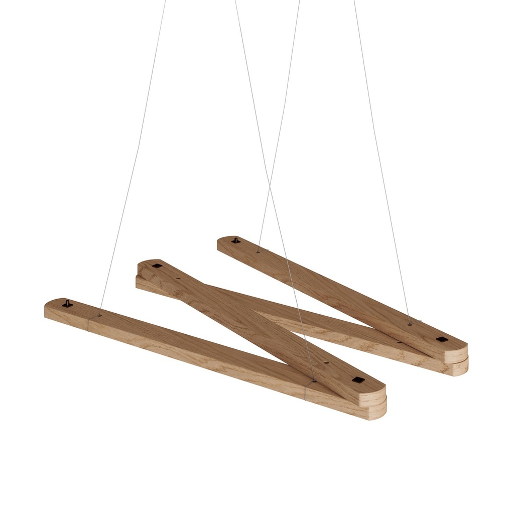 [ZIGH-ZAGH01] Zigh-Zagh, supporto a soffitto regolabile in legno per lampade a sospensione