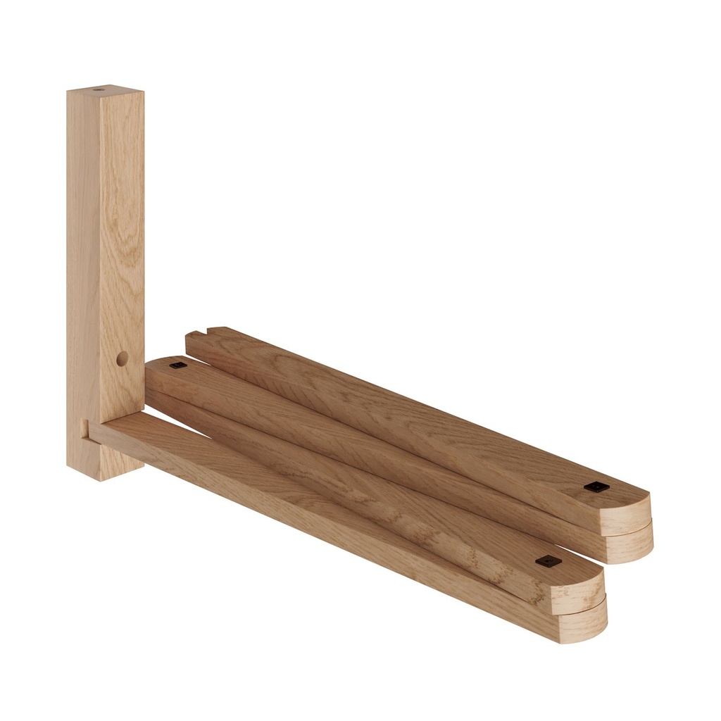 [PINOCCHIOXL01] Pinocchio XL, supporto a muro regolabile in legno per lampade a parete