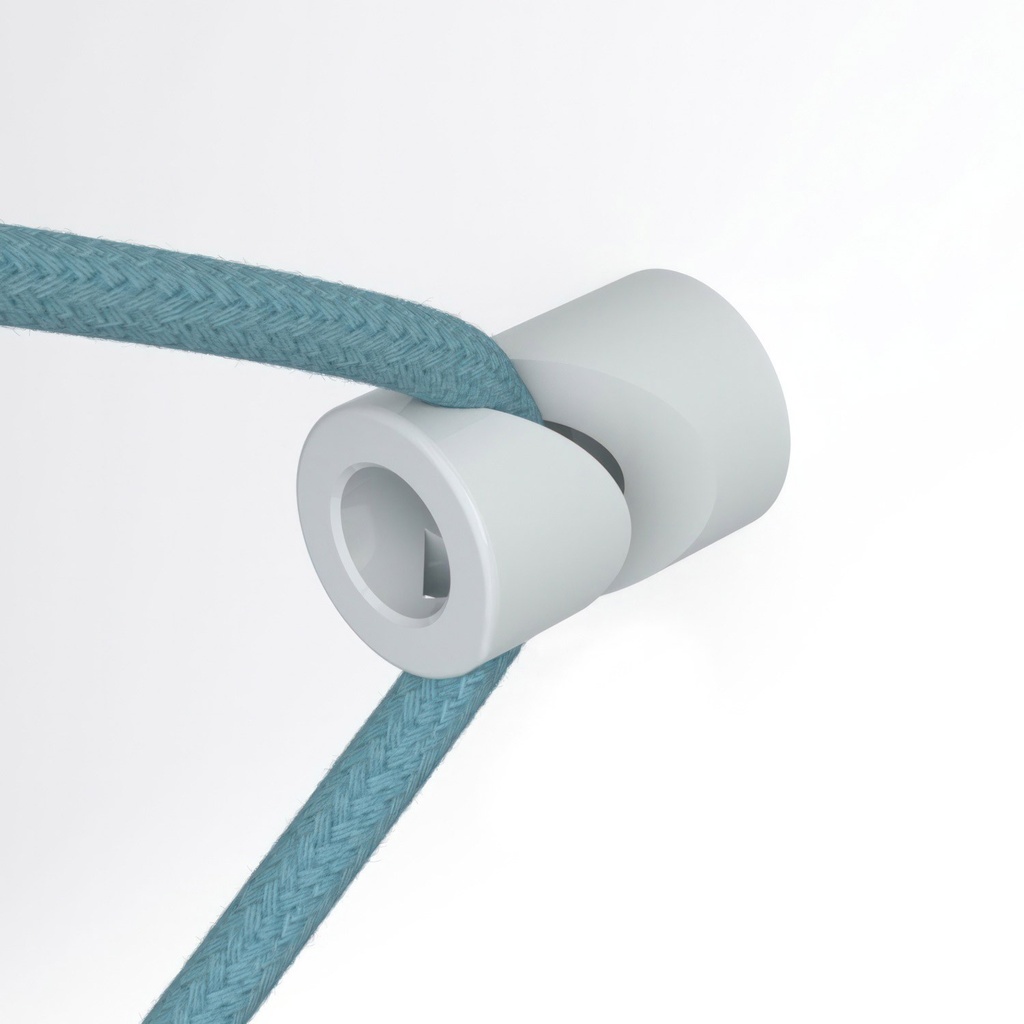 [DCG01BIA] Decentraliser, ceiling or wall mount 'V' hook for fabric electrical cables (White)
