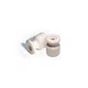 Isolatore in porcellana per impianto a parete 18 mm - 2 pezzi – bianco