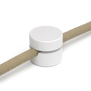 Universal wall-mounting cable clamp for large-section fabric cable 3x1 and 3x1,5 and for the EIVA system, 2 pieces – White