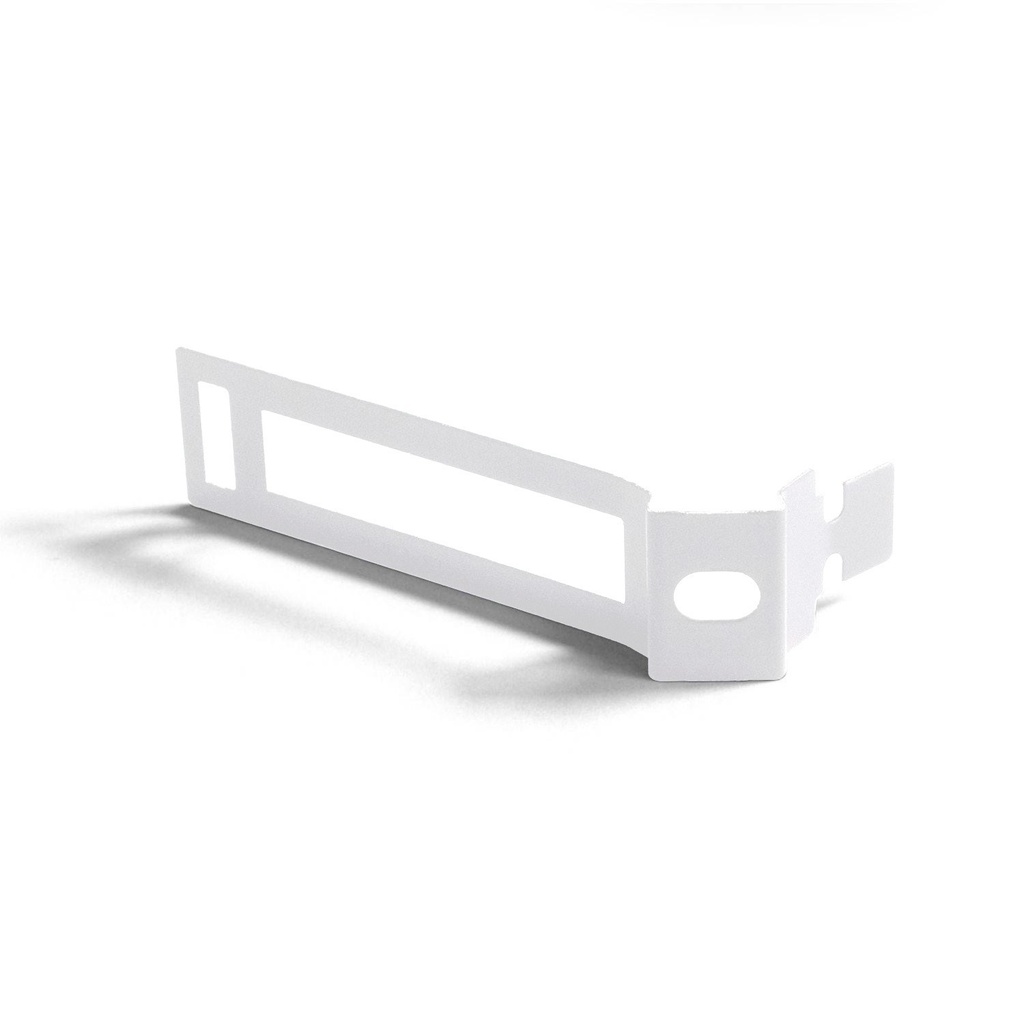 [CLS30CLIPBIA] Clip fascetta passacavo in metallo per cordone 30mm di diametro (Bianco)