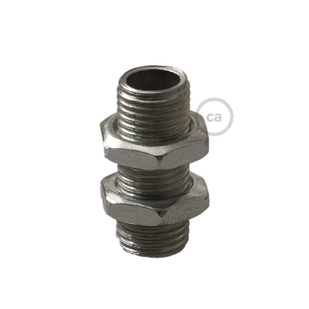 Kit avec 2 tubes filetés M10x1 h. 25 mm et 4 écrous