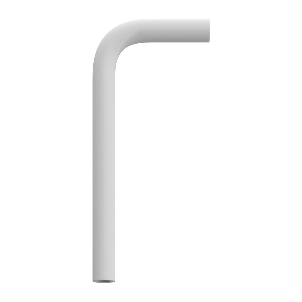 [EXTELLE15VB] Tubo curvo di estensione 14 cm in metallo (Bianco)