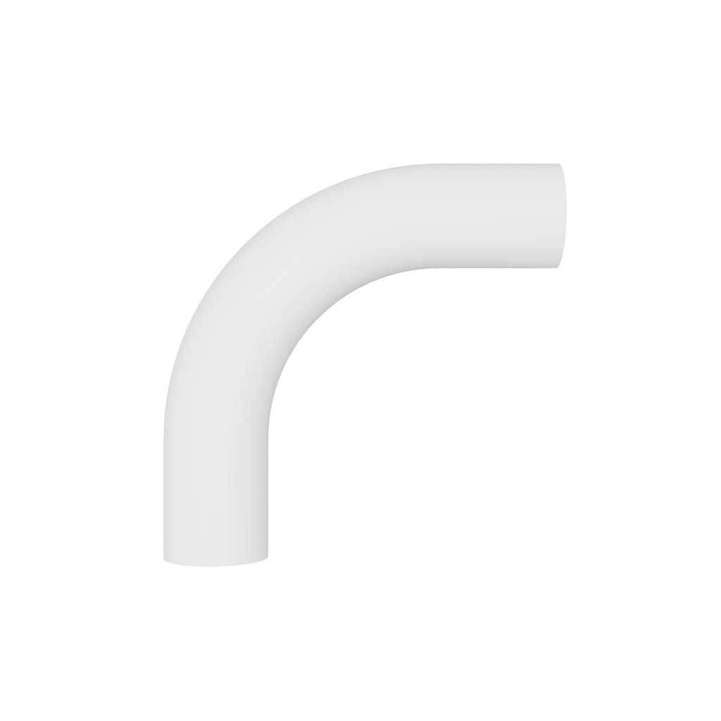 5-cm bent metal extension tube – White