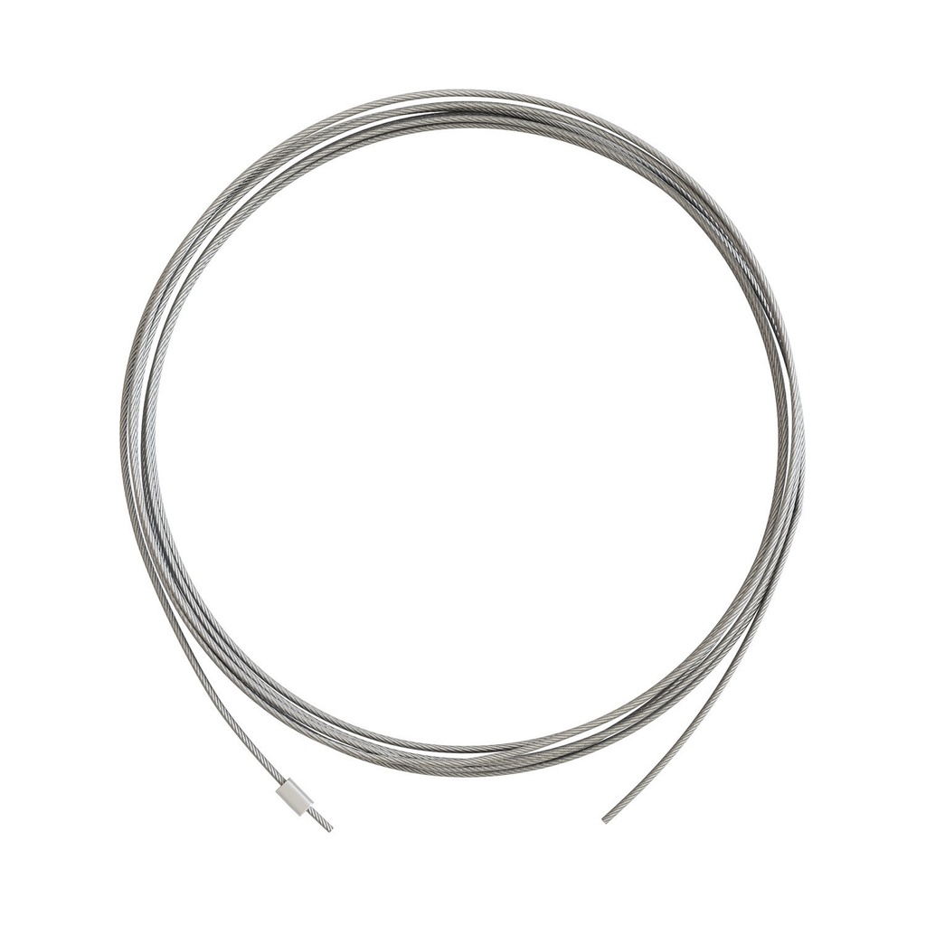 3 m steel support cable with locking ball for suspensions - Ø 1.5 mm (25 kg load capacity)
