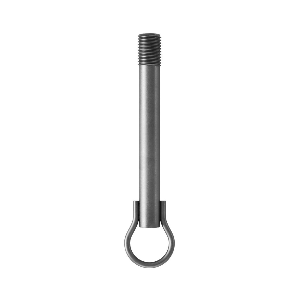 [AVS0222-CP] Gewindestange mit angeschweißtem Haken für Kronleuchter mit Kette – Länge 85 mm (M10x1)