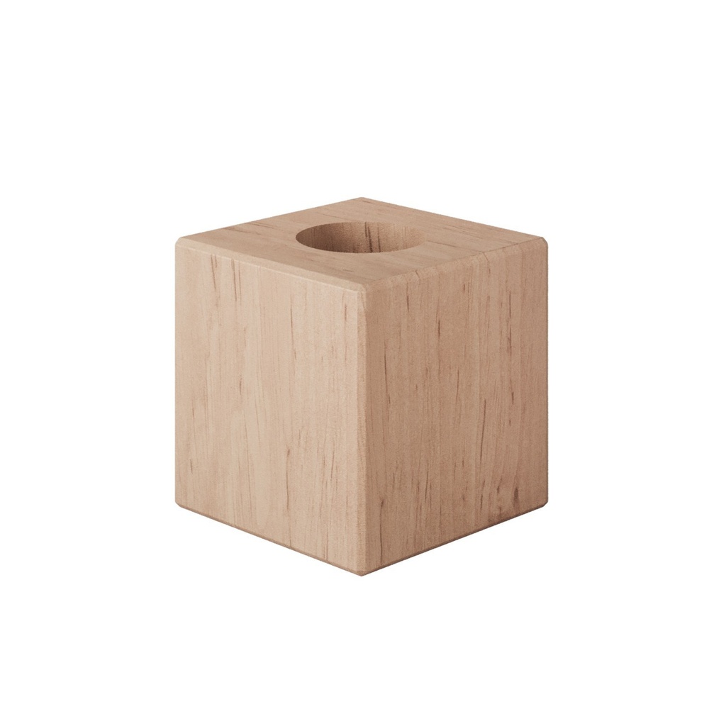 [CUBO] Base de lampe de table en bois - Cube