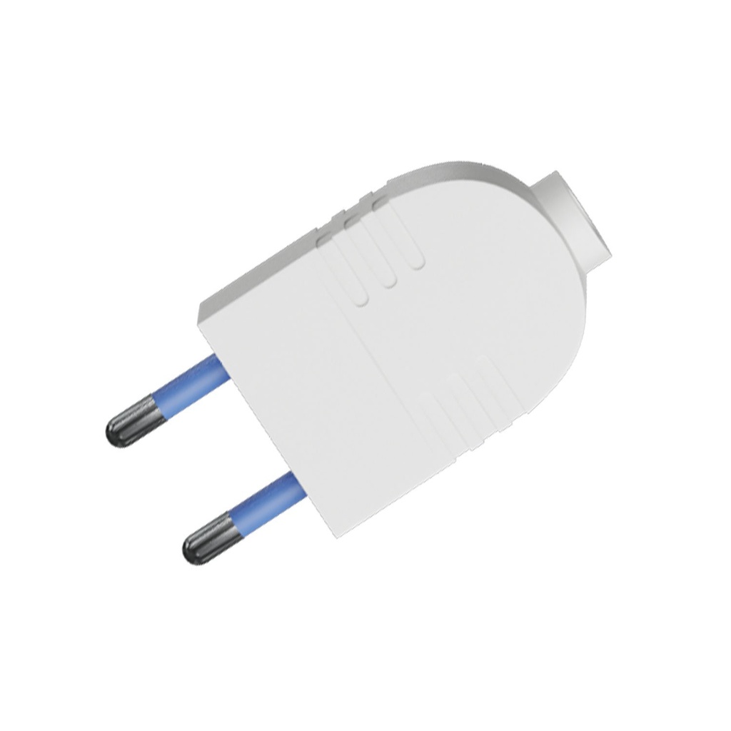 Two-pole plug 10 A - IMQ – White