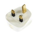 UK-Stecker, 3-polig – Weiß