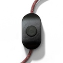 Unipolar black foot switch with screw terminals - Design by Achille Castiglioni