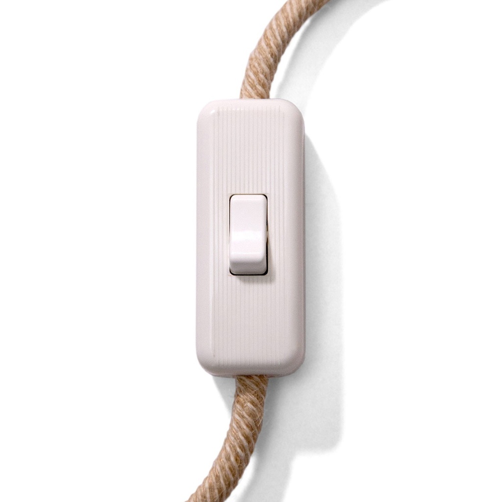 Unipolar wire breaker push rocker switch – White