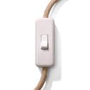 Unipolar wire breaker push rocker switch – White