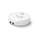 Dimmer universale rotondo con pulsante e morsetto di terra – Bianco