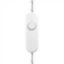 Universaldimmer für Tischlampen mit Drehknopf für LED- und Glühlampen – Weiß