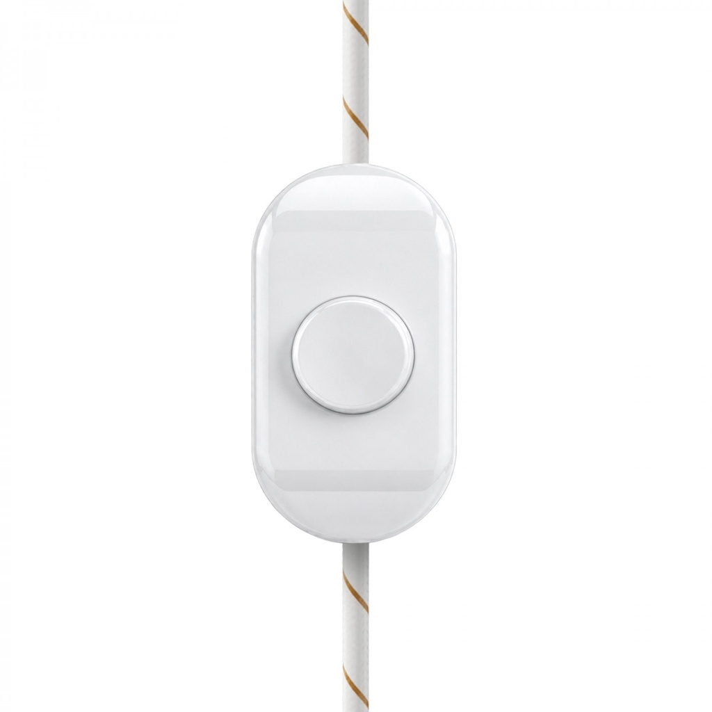 Universal table/floor lamp dimmer with push-button - Design by Achille Castiglioni – white