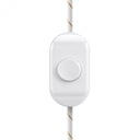 Universal table/floor lamp dimmer with push-button - Design by Achille Castiglioni – white