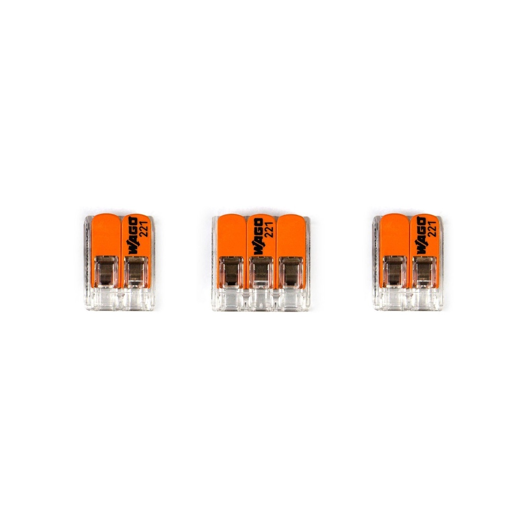 Kit de connexion WAGO compatible avec câble 3x pour rosace à 1 trou