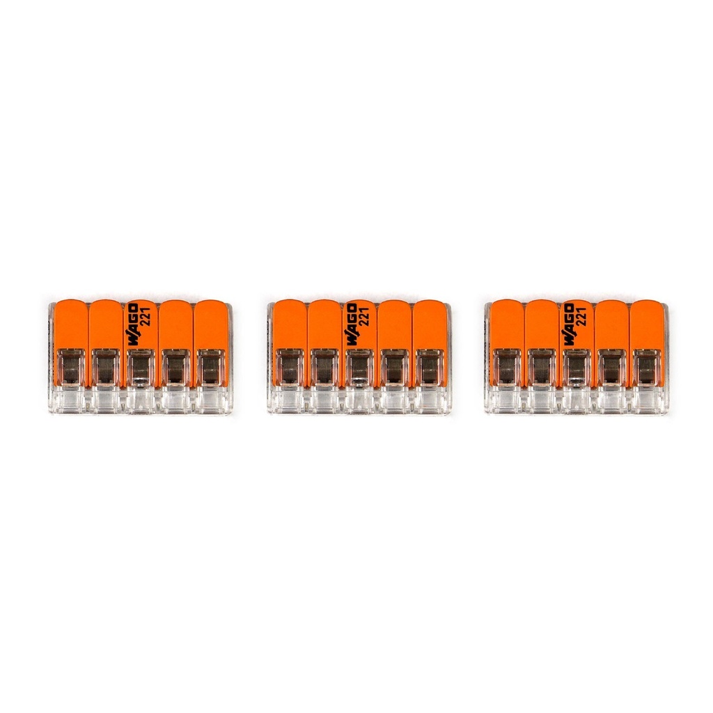 WAGO connector kit compatible with 3x cable for 3-hole ceiling rose