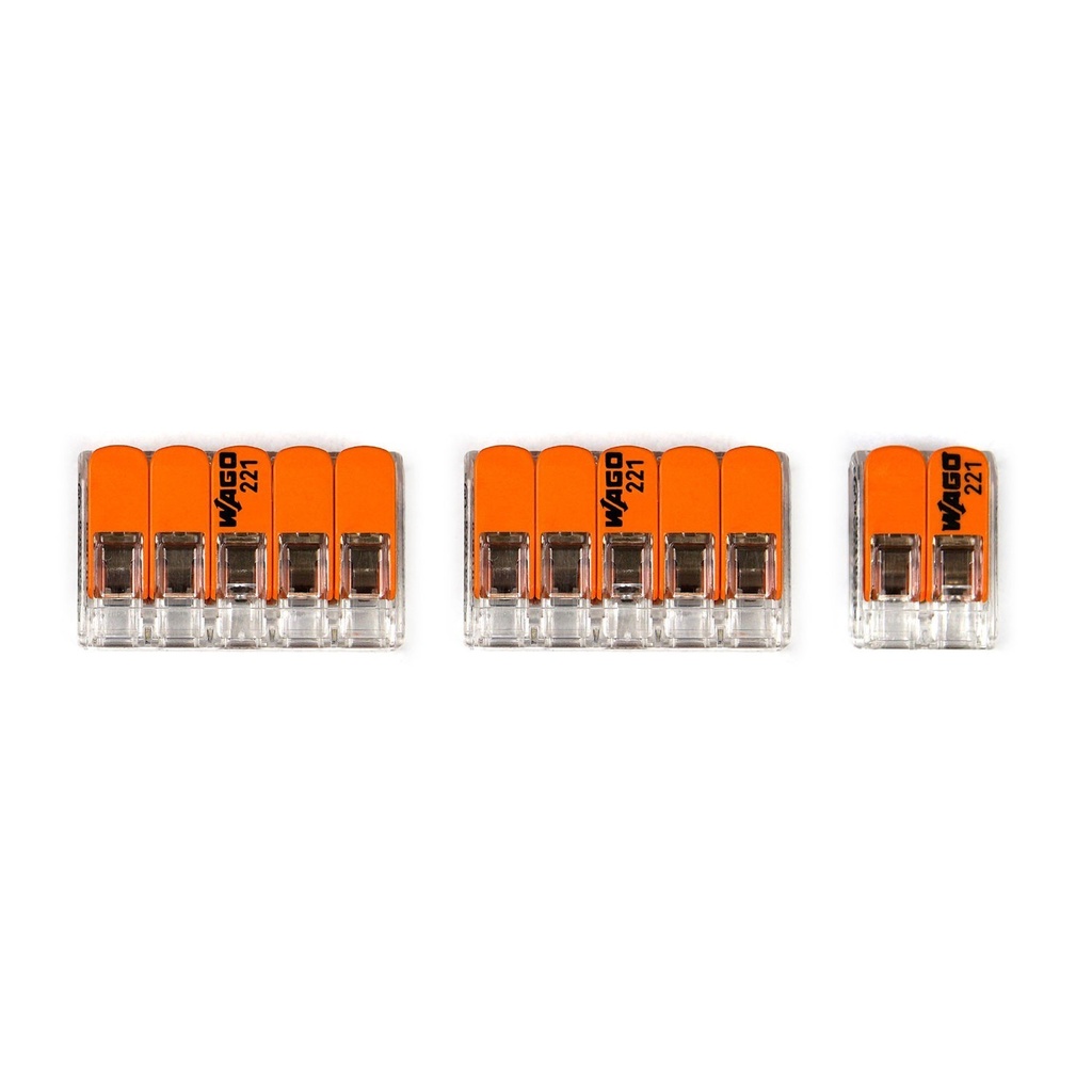 Kit de connexion WAGO compatible avec câble 2x pour rosace à 4 trous