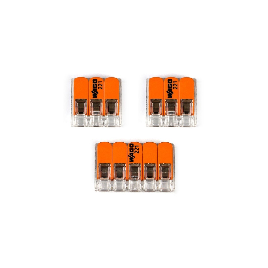 Kit di collegamento WAGO compatibile con cavo 3x per rosone a 2 fori