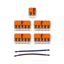 Kit de connexion WAGO compatible avec câble 2x pour rosace à 7 trous