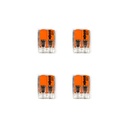 WAGO connector kit for 1-hole mini ceiling rose with switch, compatible with 2x cable