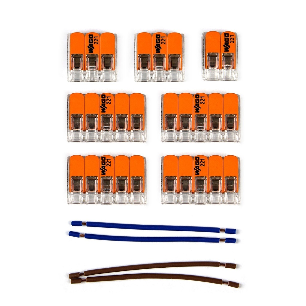 [KMOR208] Kit de connexion WAGO compatible avec câble 2x pour rosace à 8 trous