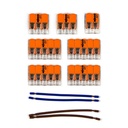 Kit di collegamento WAGO compatibile con cavo 2x per rosone a 8 fori