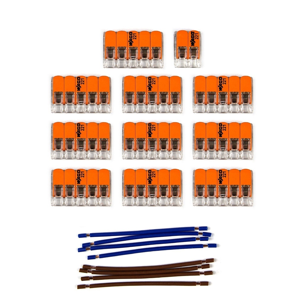 [KMOR215] Kit de connexion WAGO compatible avec câble 2x pour rosace à 15 trous