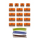 Kit di collegamento WAGO compatibile con cavo 3x per rosone a 14 fori