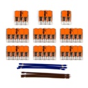Kit de connexion WAGO compatible avec câble 2x pour rosace à 11 trous