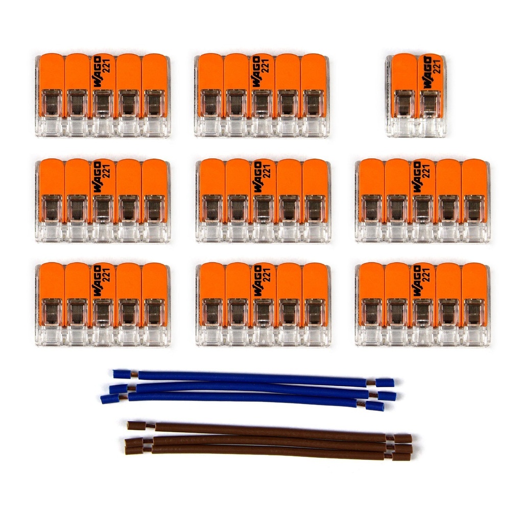 [KMOR213] Kit di collegamento WAGO per rosone a 13 fori, compatibile con cavo 2x