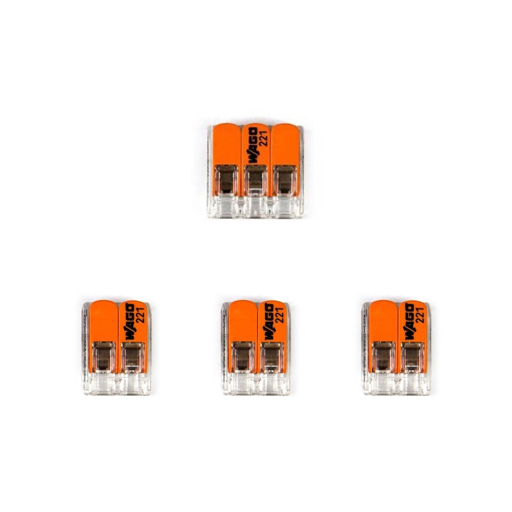 [KMOR301SW] WAGO connector kit compatible with 3x cable for 1 hole mini ceiling rose with switch