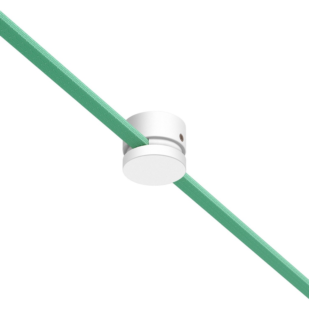 [PASLCAT02] Wooden wall fairlead for string light cable and Filé system. Made in Italy (White)