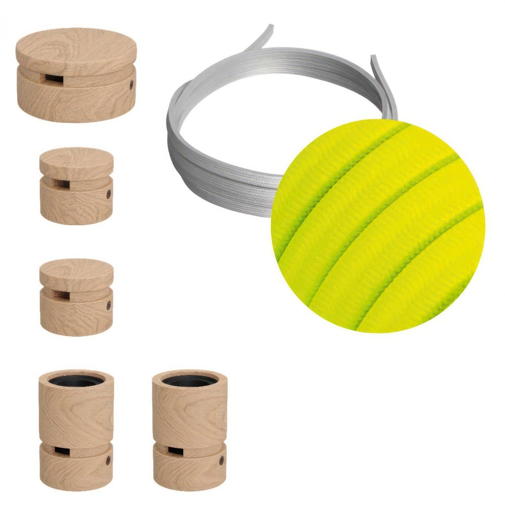 [CAT-WIG-CF10] Filé Wiggle Kit System für Lichterketten mit 3m Kabel und 5 Holzelementen für den Innenbereich (CF10)