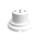 Kit prise italienne bipas 10/16A murale avec socle en porcelaine – blanc