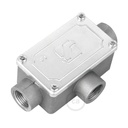 Three-outlet T-shaped junction box for Creative-Tube, aluminium case