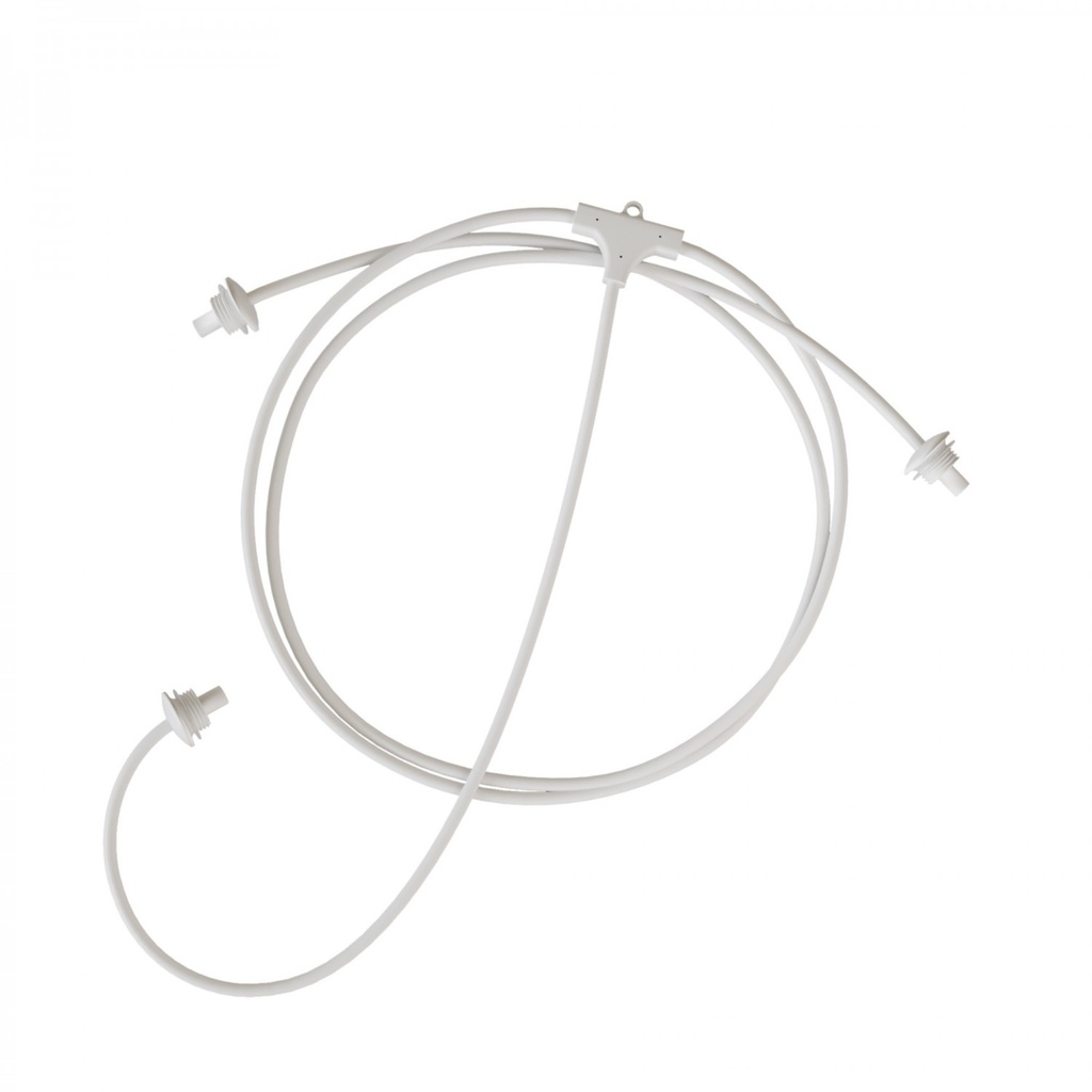 [IB-PB603-35-B] Câble textile de connexion en T entre abat-jour, Marina (Blanc sable)
