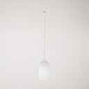 Suspension avec abat-jour Ghostbell pour rail – Sans ampoule, Blanc, Powergear