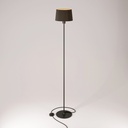 Lampada da terra MAG-Y con base metallica tonda e paralume Athena – Senza lampadina, Nero, Europea (EU)