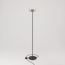 Stehlampe MAG-Y mit runder Metallbasis und Ghost Smoky-Leuchtmittel