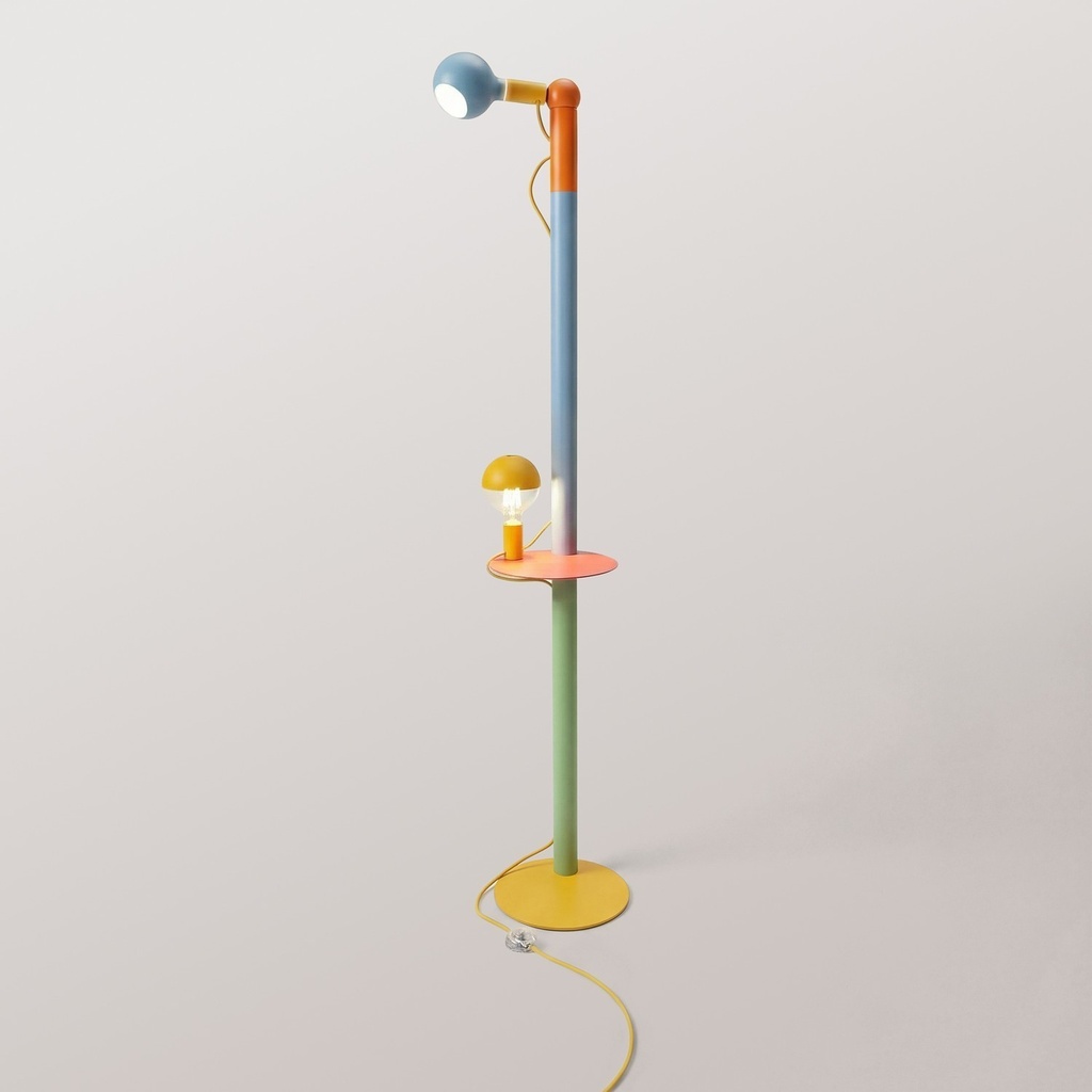 [FL-ROXCPRI-L] Rocco XXL - Multicolour floor lamp with Maria and Camo bulbs (European (EU))
