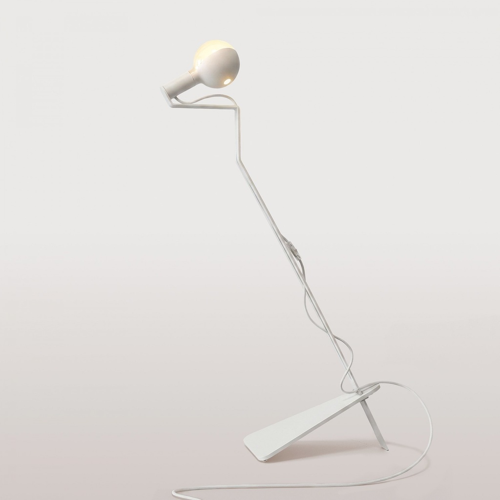 [FL-MAPTBIA] Lampada da terra inclinabile con lampadina LED G125 verniciata - Mario Talia (Bianco, EU)
