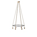 Kronleuchter Cage mit 6 Globo-Abhängungen – Ohne Leuchtmittel, Mattbronze
