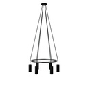 Lampada a sospensione Cage a 6 cadute Tub-E14 – Senza lampadina, Nero