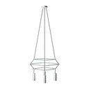 Lampada a sospensione 3 Cage a 4 cadute Tub-E14 – Senza lampadina, Titanio satinato