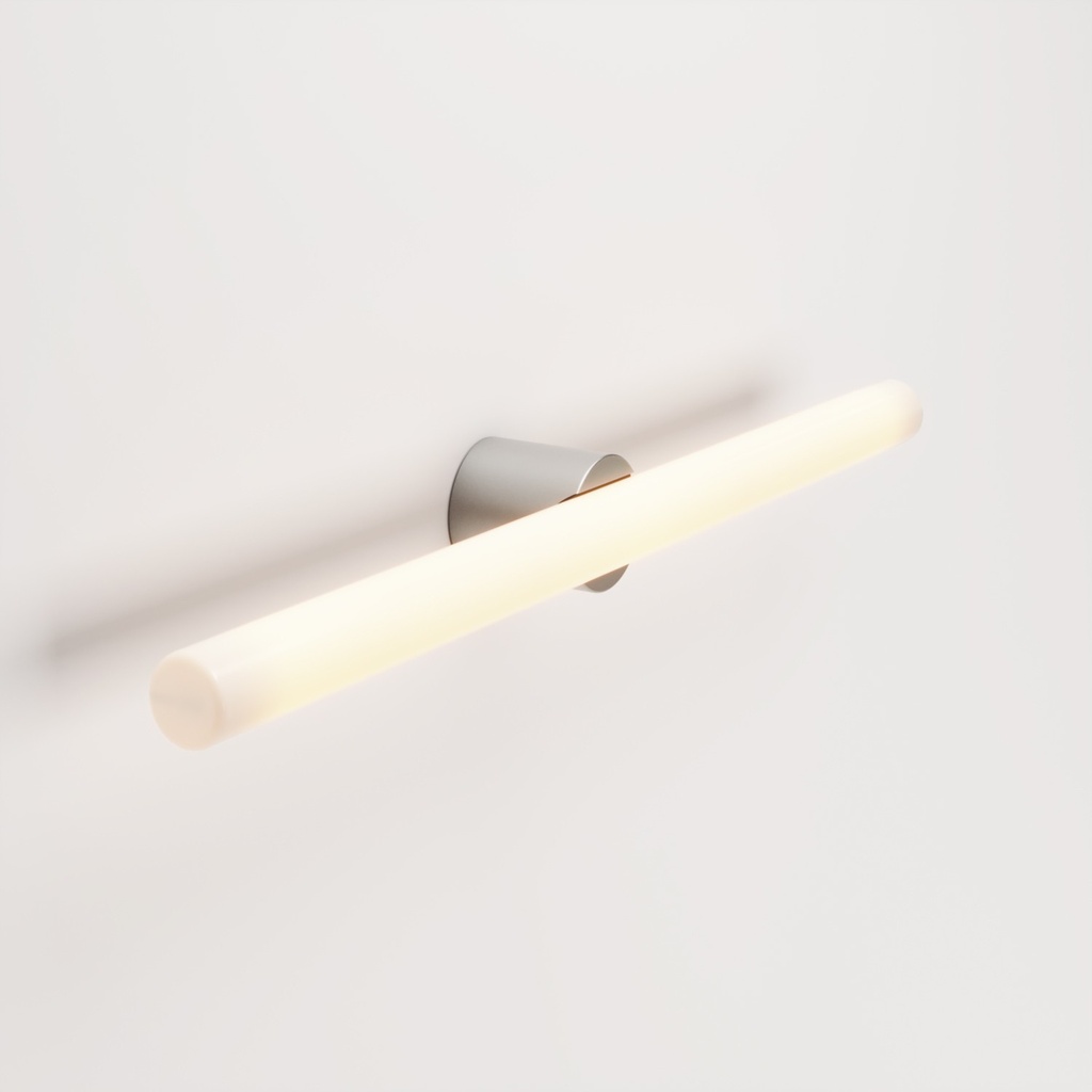 [KMETCOVS14DTIS-L] Lampada da parete o soffitto in metallo con lampadina LED lineare S14d (Titanio satinato)