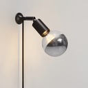Lampada da parete MAG-Y con snodo e lampadina mezza sfera – Senza lampadina, Nero, Spina EU