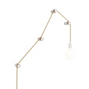 Lampada portatile Snake con portalampada in metallo e spina, completa di 4 passacavi in legno Rolé – Senza lampadina, Bianco